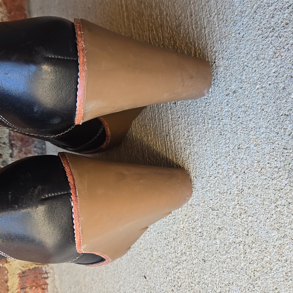 Michael Kors Black and Tan Heeled Boots - Picture 15 of 16